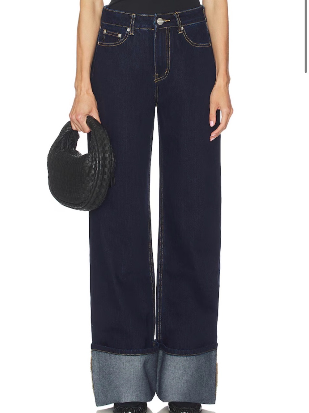 Revolve | Superdown Wide Leg Cuffed Jeans